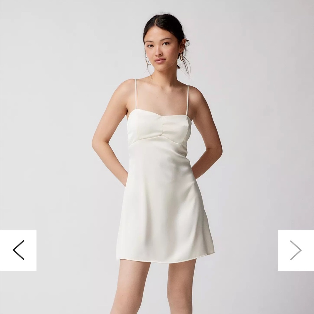 White Urban Outfitters Satin Mini Dress